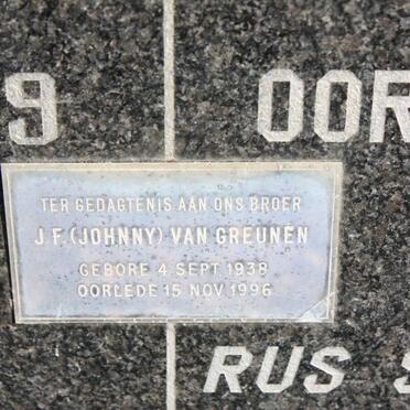 GREUNEN Michael J.C., van 1897-1979 &amp; Maria C. VAN ZYL 1907-1972 :: VAN GREUNEN J.F. 1938-1996 