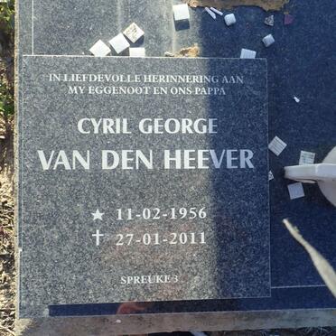 HEEVER Cyril George, van den 1956-2011