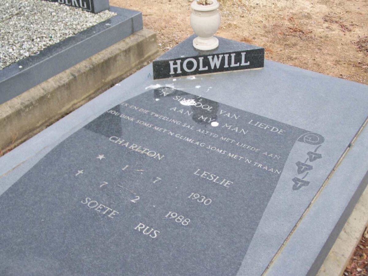HOLWILL  Charlton Leslie 1930-1988