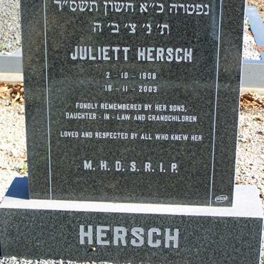 HERSCH Juliett 1908-2003