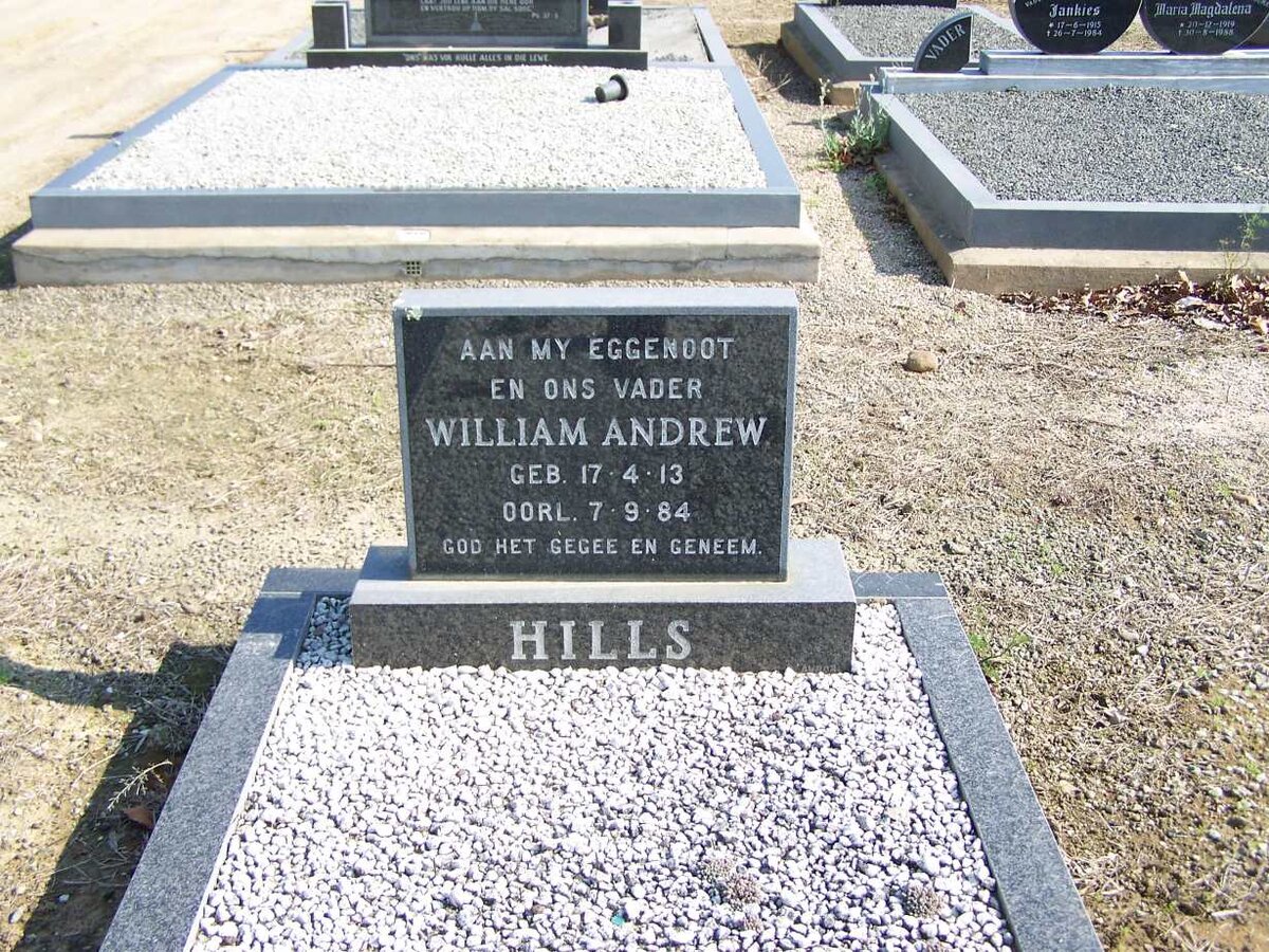 HILLS William Andrew 1913-1984