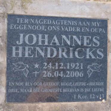 HENDRICKS Johannes 1921-2006