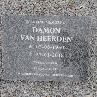 HEERDEN Damon, van 1950-2018