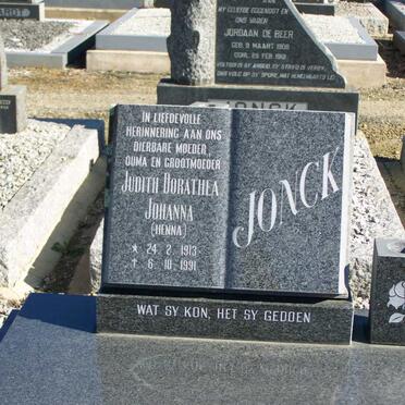 JONCK Judith Dorathea Johanna 1913-1991