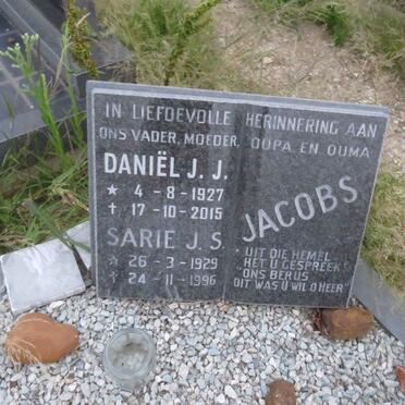 JACOBS Daniël J.J. 1927-2015 &amp; Sarie J.S. 1929-1996