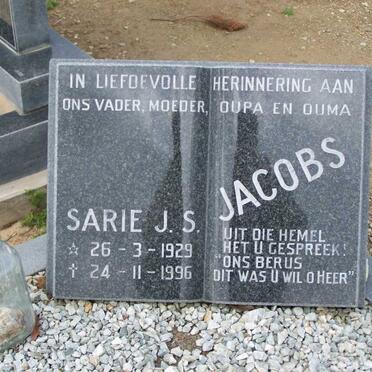 JACOBS Sarie J.S. 1929-1996