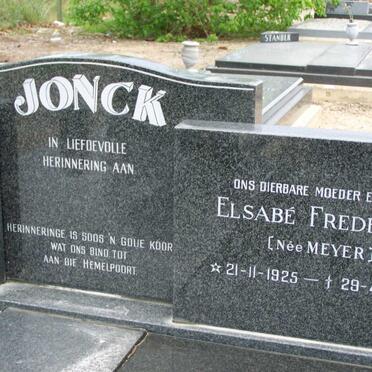 JONCK Roelof Petrus 1920-1994 &amp; Elsabe Frederika MEYER 1925-2004