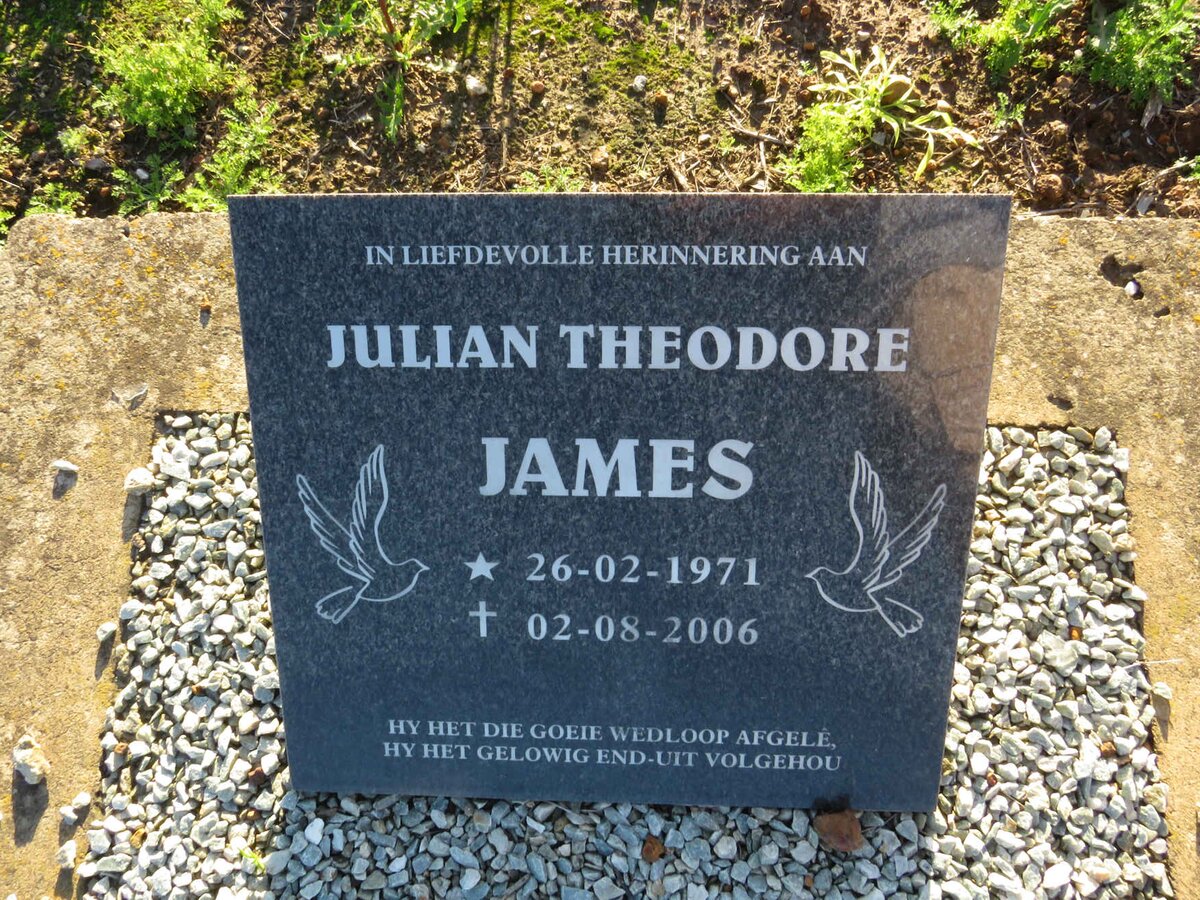 JAMES Julian Theodore 1971-2006