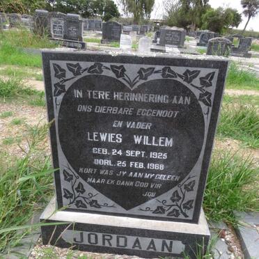 JORDAAN Lewies Willem 1925-1968