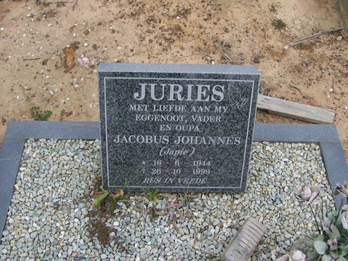 JURIES Jacobus Johannes 1944-1999