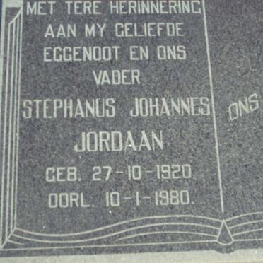 JORDAAN Stephanus Johannes 1920-1980