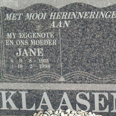 KLAASEN Jane 1951-1998