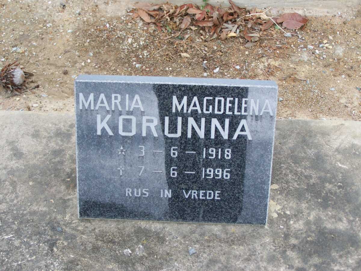 KORUNNA Maria Magdelena 1918-1996