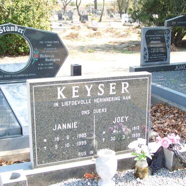 KEYSER Jannie 1905-1995 &amp; Joey 1913-1999