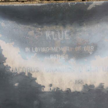 KLUE Jacobus Johannes Albertus 1885-19??