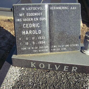 KOLVER Cedric Harold 1933-1994