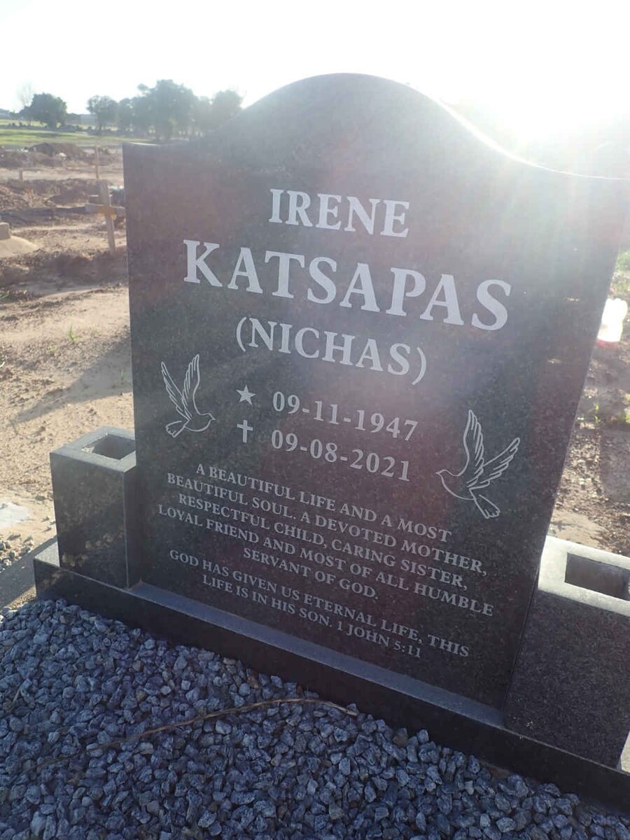 KATSAPAS Irene 1947-2021