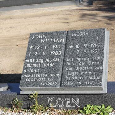 KOEN John William 1911-1983 &amp; Jacoba J. 1914-1991