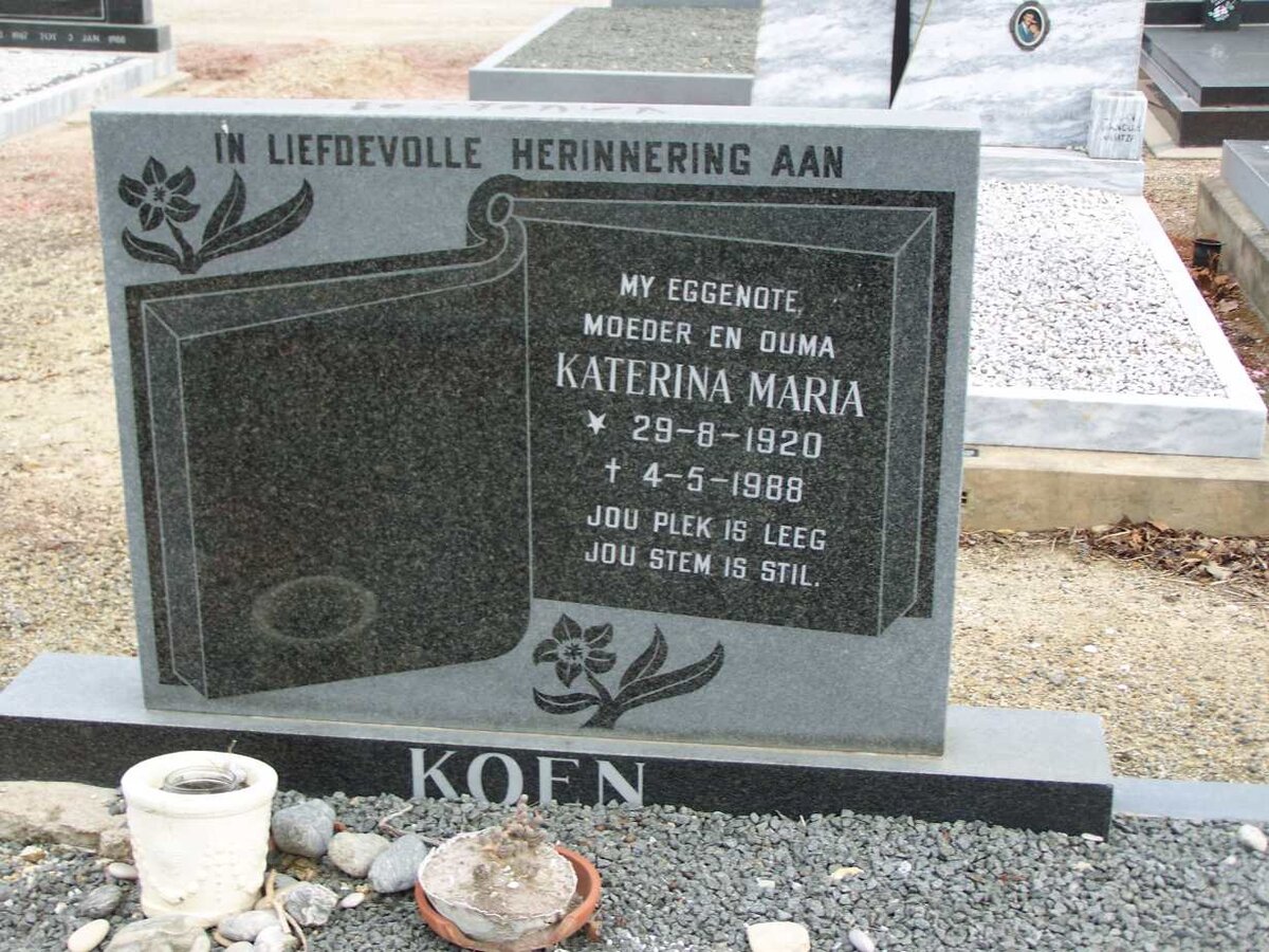 KOEN Katerina Maria 1920-1988