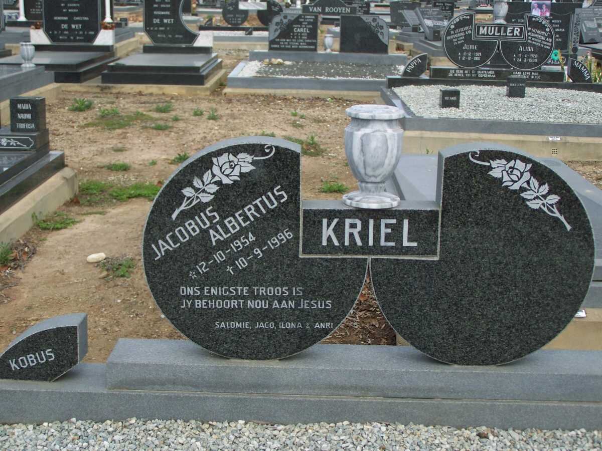 KRIEL Jacobus Albertus 1954-1996
