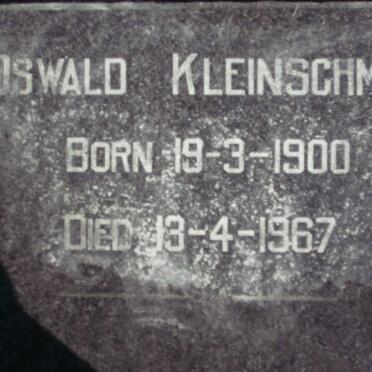 KLEINSCHMIDT Oswald 1900-1967