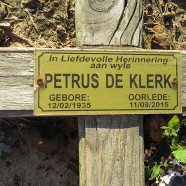 KLERK Petrus, de 1935-2015