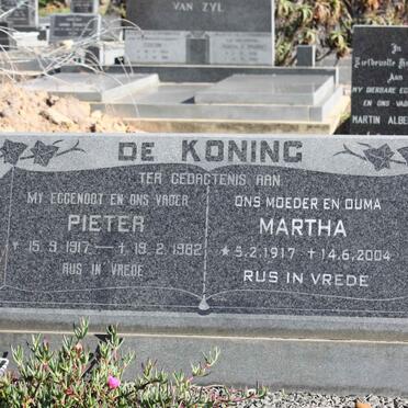 KONING Pieter, de 1917-1982 &amp; Martha 1917-2004