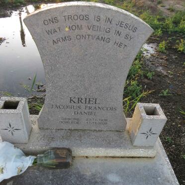 KRIEL Jacobus Francois Daniel 1936-2009