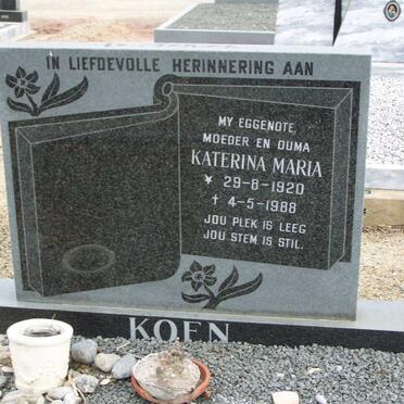 KOEN Katerina Maria 1920-1988