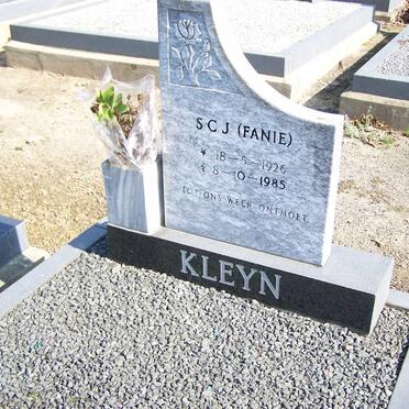 KLEYN S.C.J. 1926-1985