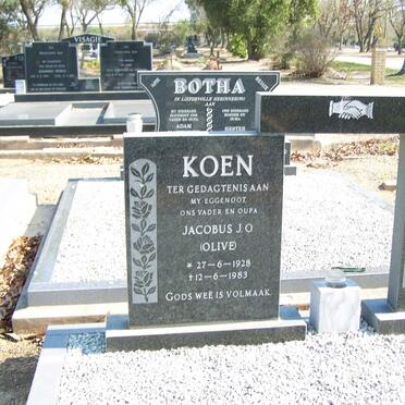 KOEN Jacobus J.O. 1928-1983 &amp; L.M.D. 1929-2002