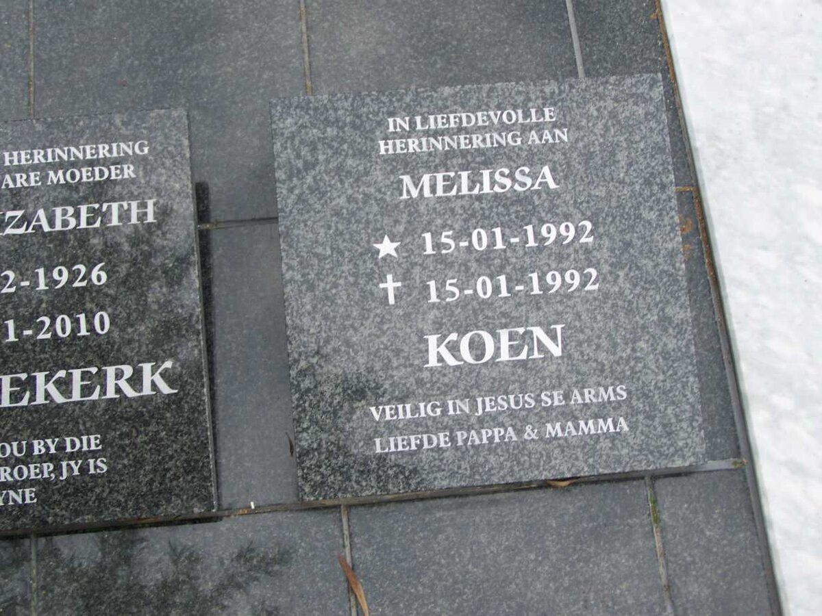 KOEN Mellissa 1992-1992