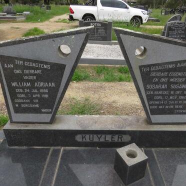 KUYLER William Adriaan 1896-1981 & Susarah Susanna BENECKE 1882-1962