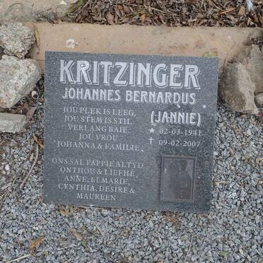 KRITZINGER Johannes Bernardus 1941-2007