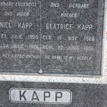 KAPP Daniel 1905-1961 &amp; Beatrice 1908-1996