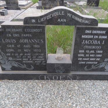 KOEN Louis Johannes 1901-1973 &amp; Jacoba I. THERON 1909-1992