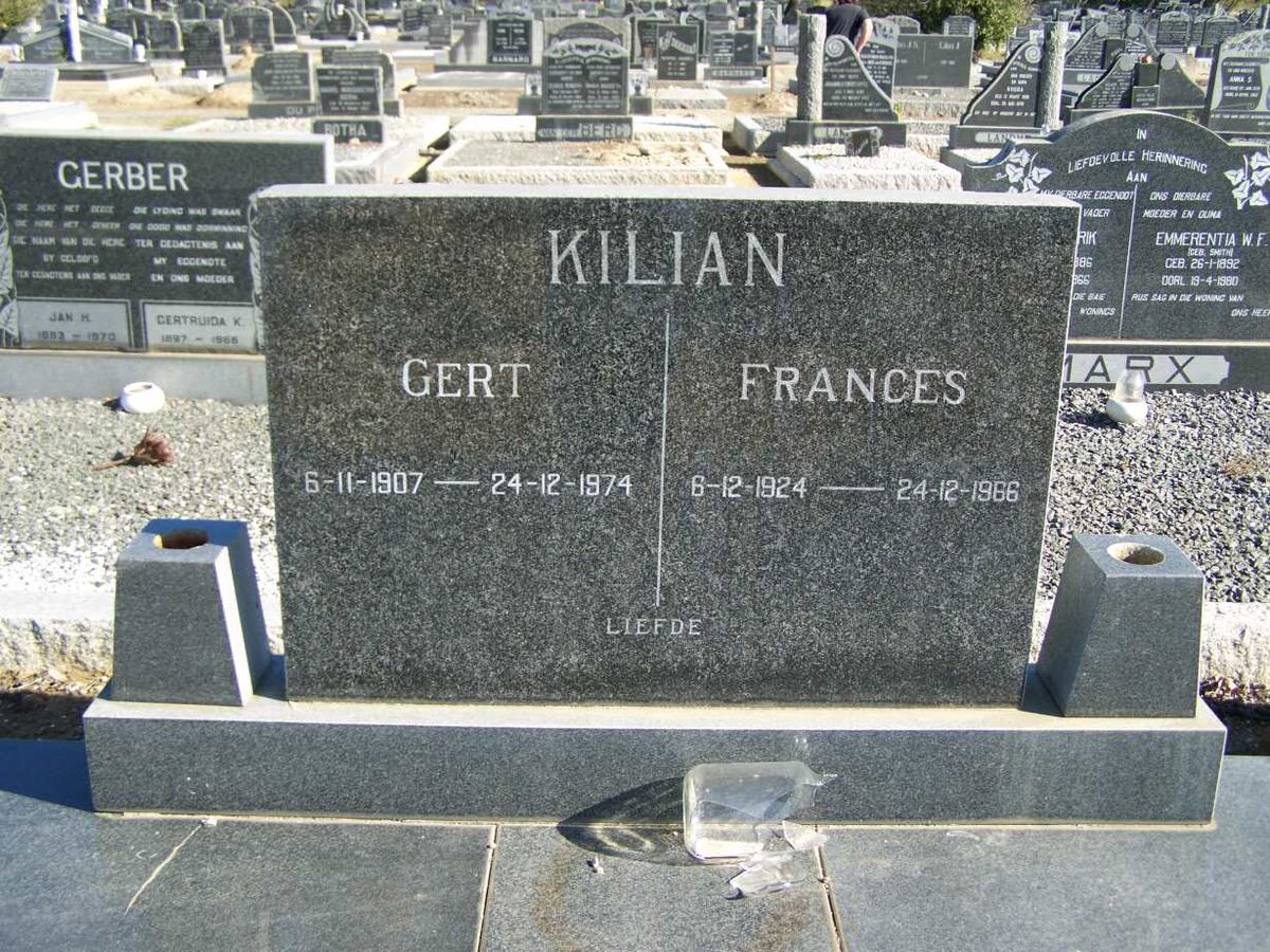 KILIAN Gert 1907-1974 :: KILIAN Frances 1924-1966