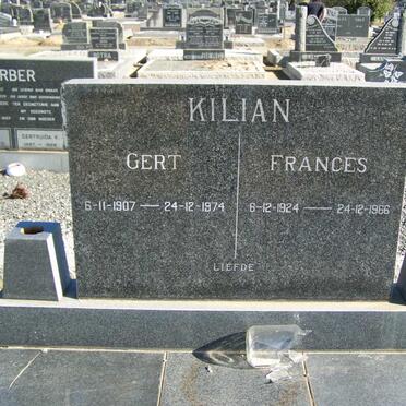 KILIAN Gert 1907-1974 :: KILIAN Frances 1924-1966