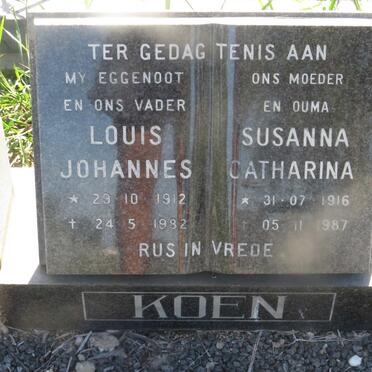 KOEN Louis Johannes 1912-1982 & Susanna Catharina 1916-1987