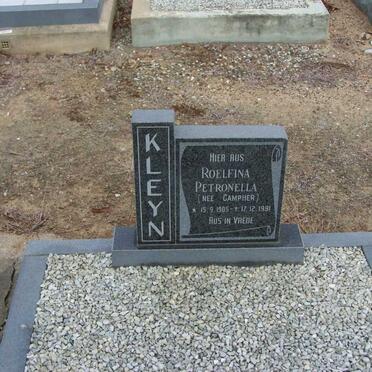 KLEYN Roelfina Petronella nee CAMPHER 1905-1991