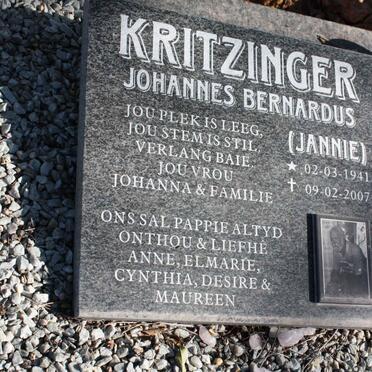 KRITZINGER Johannes Bernardus 1941-2007 
