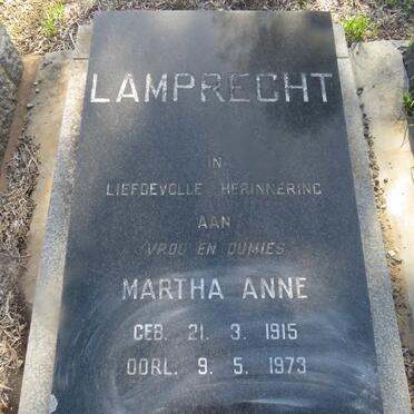 LAMPRECHT Martha Anne 1915-1973