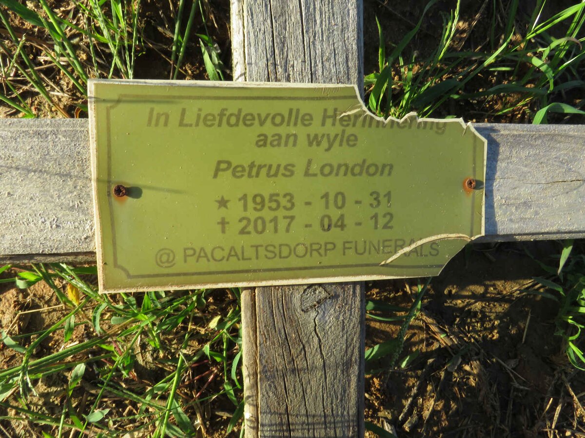 LONDON Petrus 1953-2017