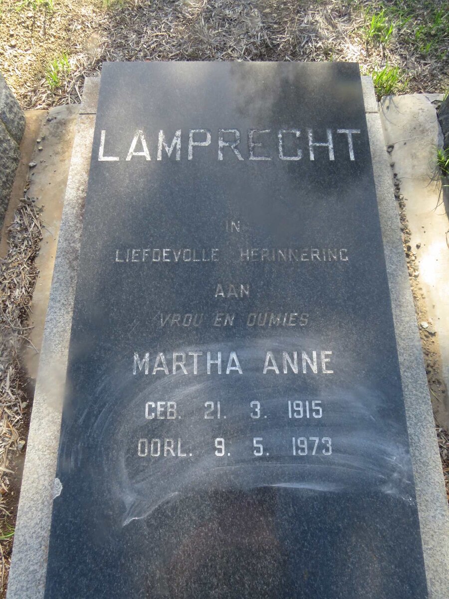 LAMPRECHT Martha Anne 1915-1973