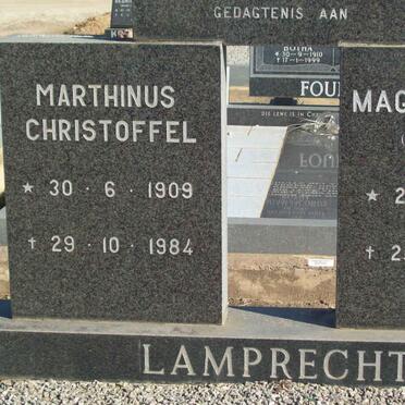 LAMPRECHT Marthinus Christoffel 1909-1984 &amp; Magdalena E. GERBER 1911-1978
