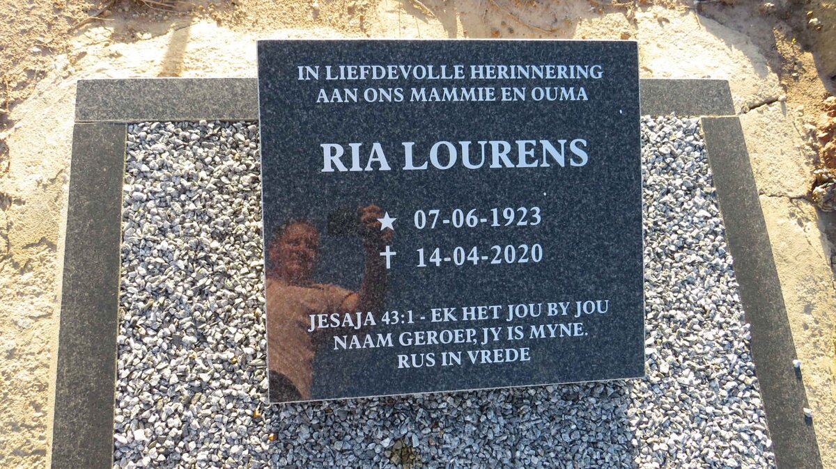 LOURENS Ria 1923-2020