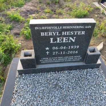 LEEN Beryl Hester 1939-2016