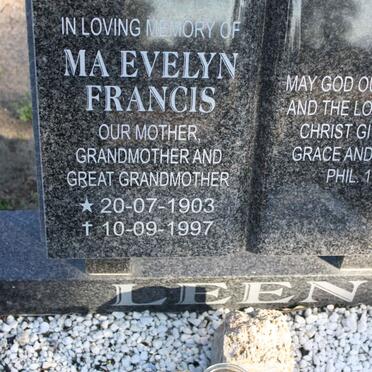LEEN Evelyn Francis 1903-1997
