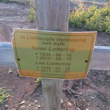 LOTTERING Isaac 1934-2010 & Lea 1936-2017