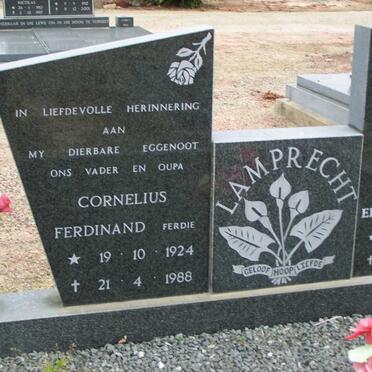 LAMPRECHT Cornelius Ferdinand 1924-1988 &amp; Magdalena Elizabeth 1926-2009